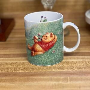 Disney Simply Pooh Mug with Gold and Green Accents